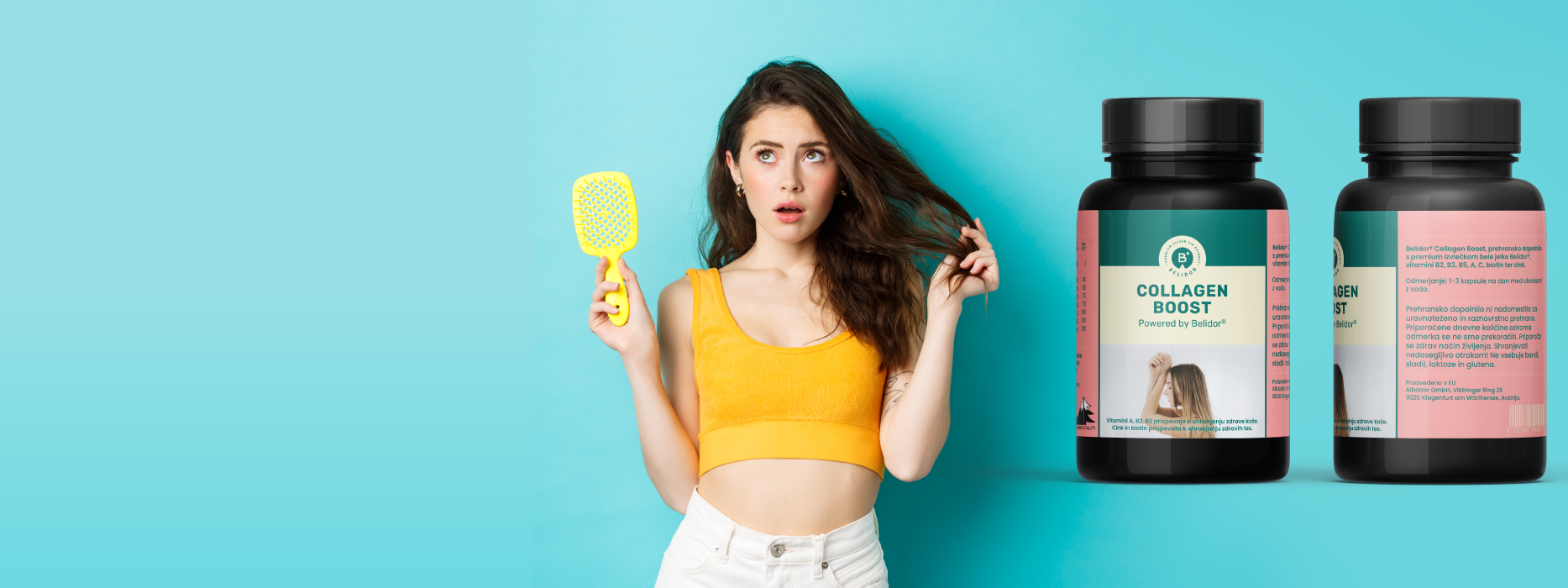 Nahranite si <br> kožo in <br> lase <br>z močjo narave !